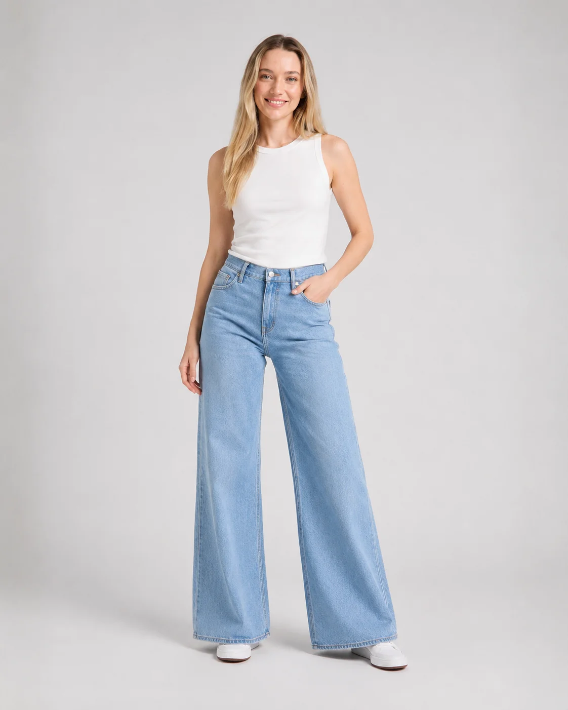 Wide Leg Fit Lee Mujer